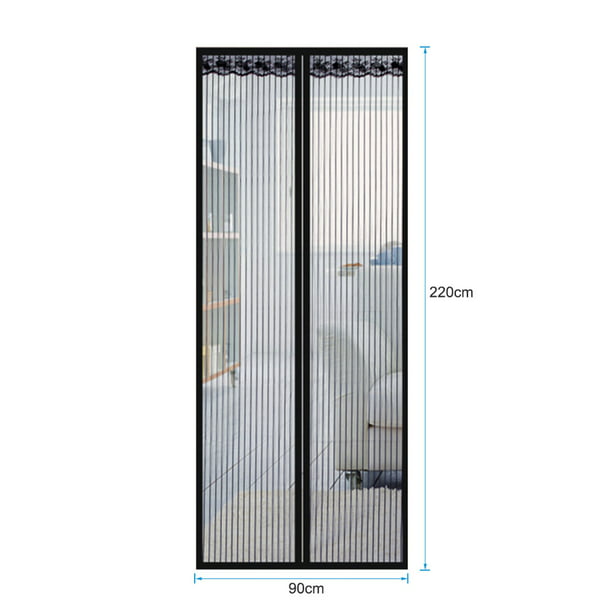 Puerta mosquitera magnética para puerta francesa de 72 x 80 pulgadas,  cortina de malla de fibra de vidrio duradera para puertas de hasta 70 x 79
