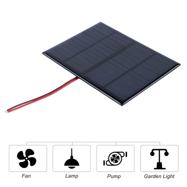 Mini panel solar 3W 12V Módulo de celda pequeña Tablero de polisilicio  Cargador solar DIY Likrtyny