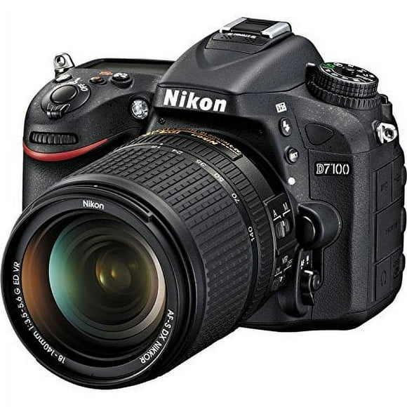 cámara nikon black d7100 digital hd slr restaurada con 241 megapíxeles y lente de 18140 mm incluida reacondicionada nikon 13302