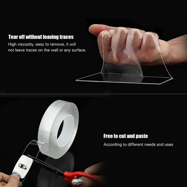 Cinta nano,Nano Tape Rollo Cinta adhesiva de doble cara 30 mm * 3 m * 2 mm Nano  cinta lavable sin ra Meterk 30mm x 3m x 2mm