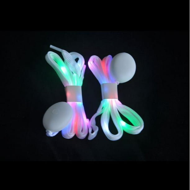 Cordones para con luz, cordones blancos LED, cordones con luces multicolores, cordones con purpurina de colores Ormromra SM-187 | Bodega Aurrera en línea