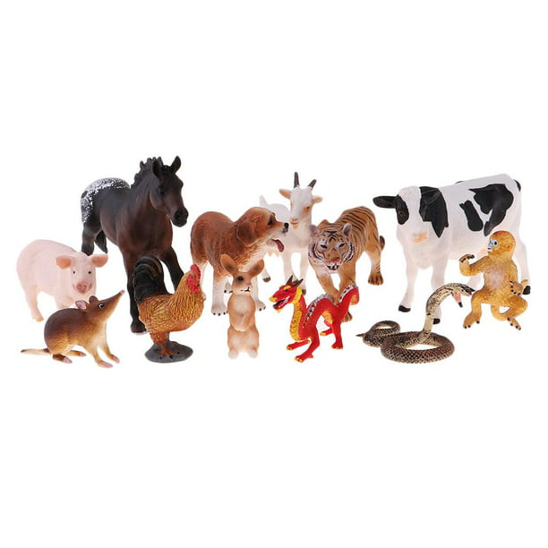 Juguete de animales de granja, 15 figuras de plástico de animales de  granja, juguetes educativos de granja para niños, niñas, niños pequeños