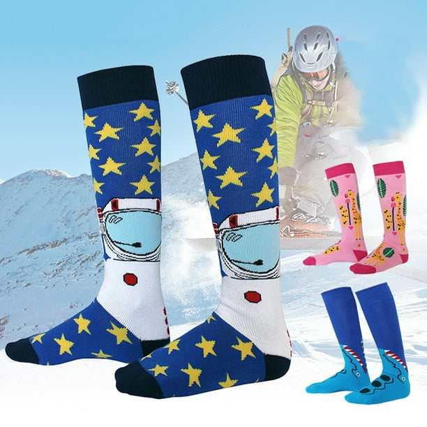Calcetines de esquí para niños, calcetines de snowboard para esquí, calcetines  térmicos gruesos y tr CUTICAT Calcetines de esquí para niños