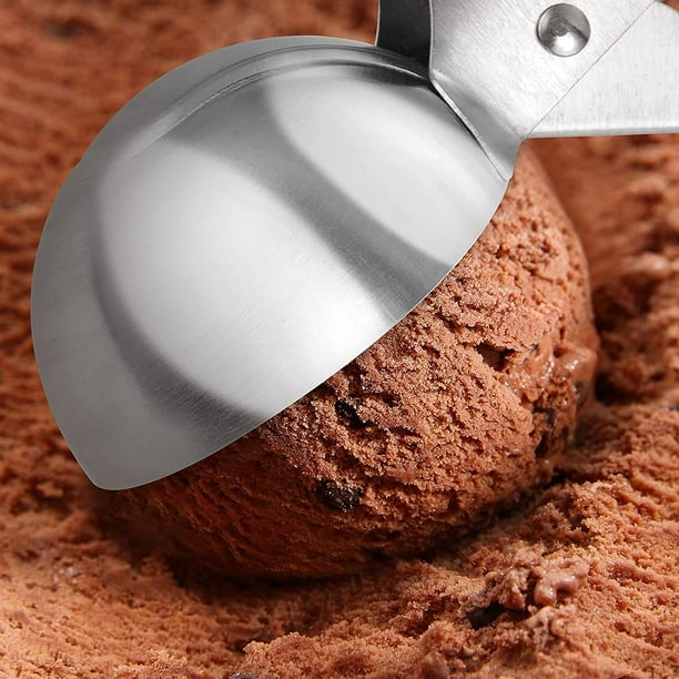 Cuchara para helado, cuchara de aluminio antiadherente de una pieza,  anticongelante, de 7 pulgadas, diseño resistente y duradero, fácil de  limpiar