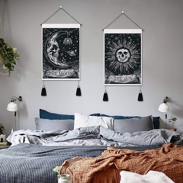  Tapiz para colgar en la pared, tapiz de mandala bohemio de  colores, diseño estético, tapices de tela de poliéster, tapiz decorativo  hippie grande para dormitorio, sala de estar, dormitorio, decoración del