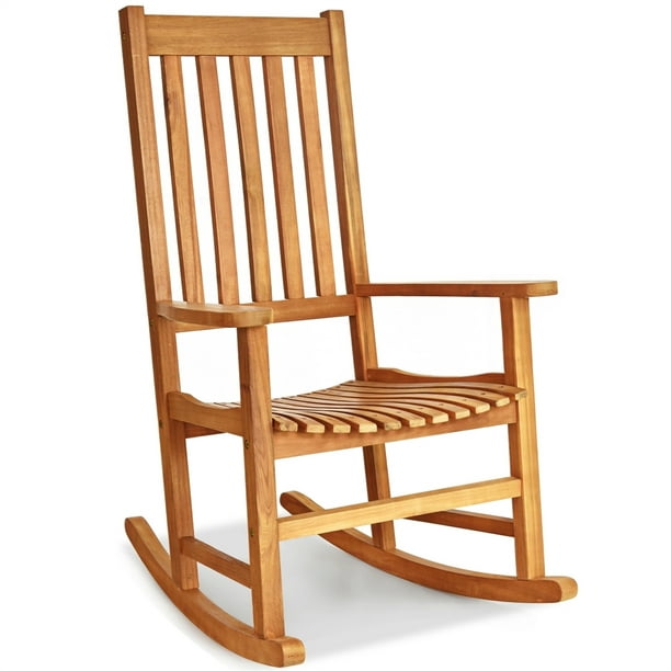  LMZZ Mecedora de muebles de exterior de madera antigua estilo  campestre americano para adultos silla mecedora de jardín (color : B) :  Patio, Césped y Jardín