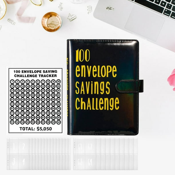 Onlyesh Carpeta de presupuesto, 100 sobres para ahorro de dinero, carpeta  de ahorro de dinero, carpeta de desafíos de ahorro para ahorrar $5,050