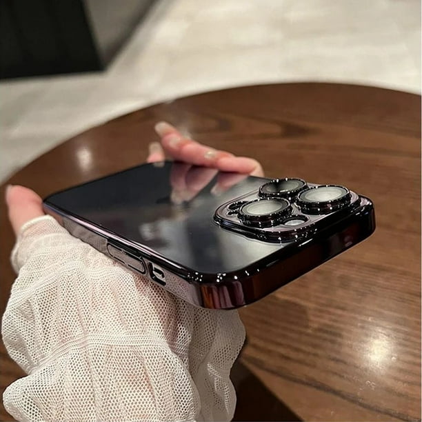 Funda transparente chapada de lujo para iPhone 13 11 12 14 Pro Max Mini,  funda a prueba de golpes pa Fivean unisex