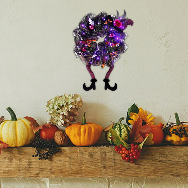 Coronas de otoño para puerta delantera, corona hecha a mano, letrero de  bienvenida al aire libre, coronas de otoño, decoración de corona de pared  de