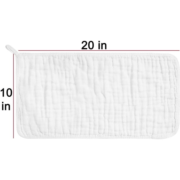 Maliton Paños de muselina para bebé, paquete de 6 paños grandes de 20 x 10  pulgadas, 100% algodón, absorbentes y suaves, 6 capas, tela de muselina