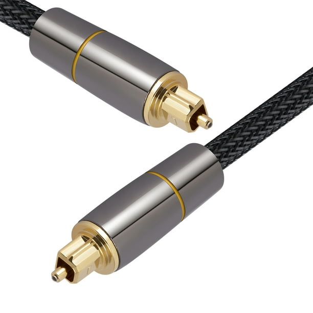 CableCreation Cable de audio óptico 0.9 metros, cable de fibra óptica  S/PDIF chapado en oro
