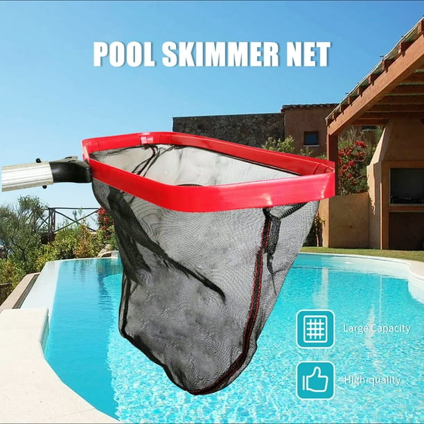Skimmer de piscina Eliminación de red Rastrillo de hojas con bolsa profunda  Herramienta de limpieza de piscinas Limpieza de estanques yeacher