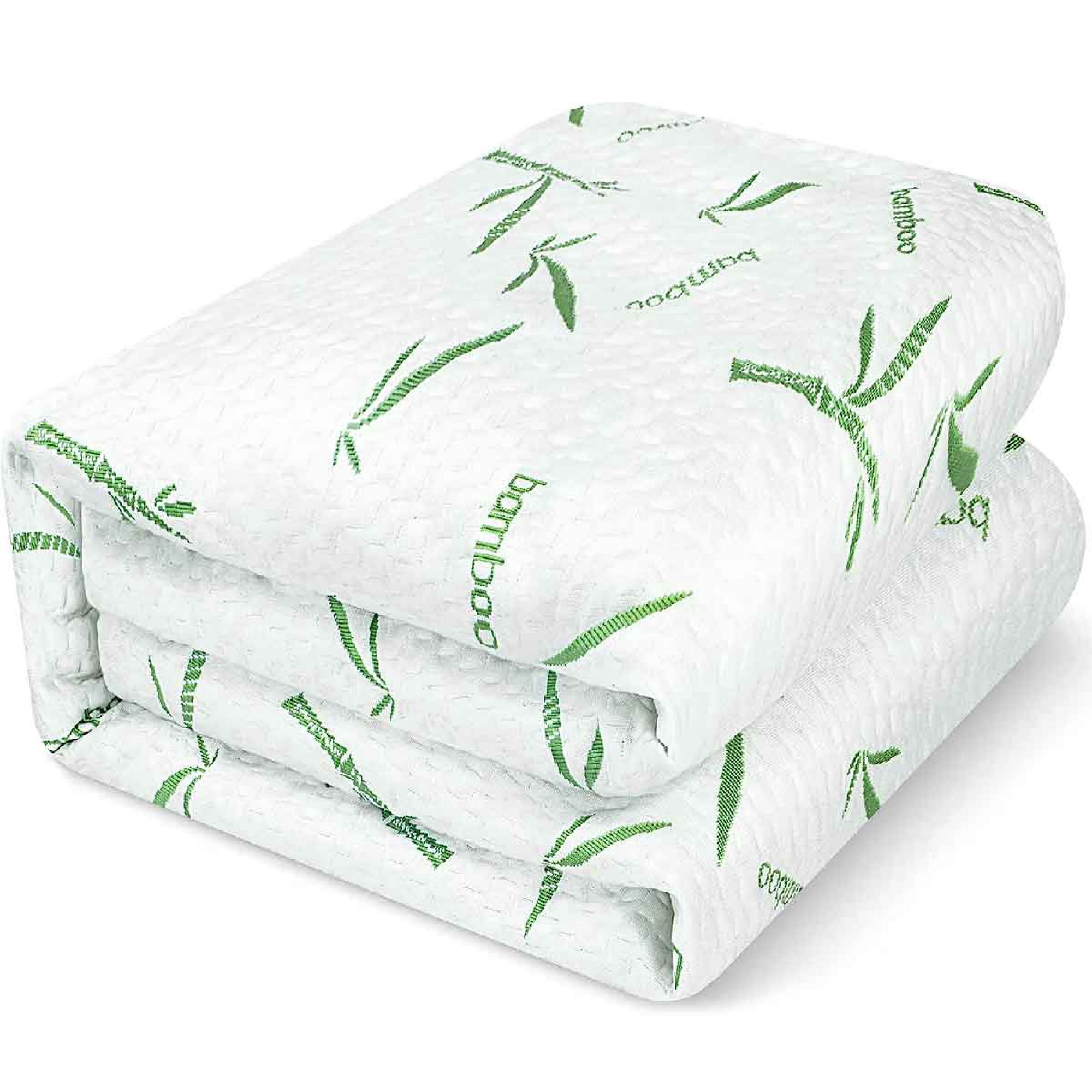  MHXY Protector de colchón impermeable tamaño individual, funda  de colchón de bambú ultra suave de enfriamiento de tela de toalla de  algodón para niños (color rosa, tamaño: 150 x 200+11.8 in) 