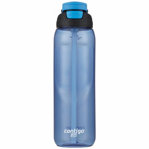  Botella de agua de 2 litros con popote, botellas de viaje  portátiles, taza de fitness deportiva, agua fría de verano con escala de  tiempo (capacidad: 2 L, 64 onzas, color: azul