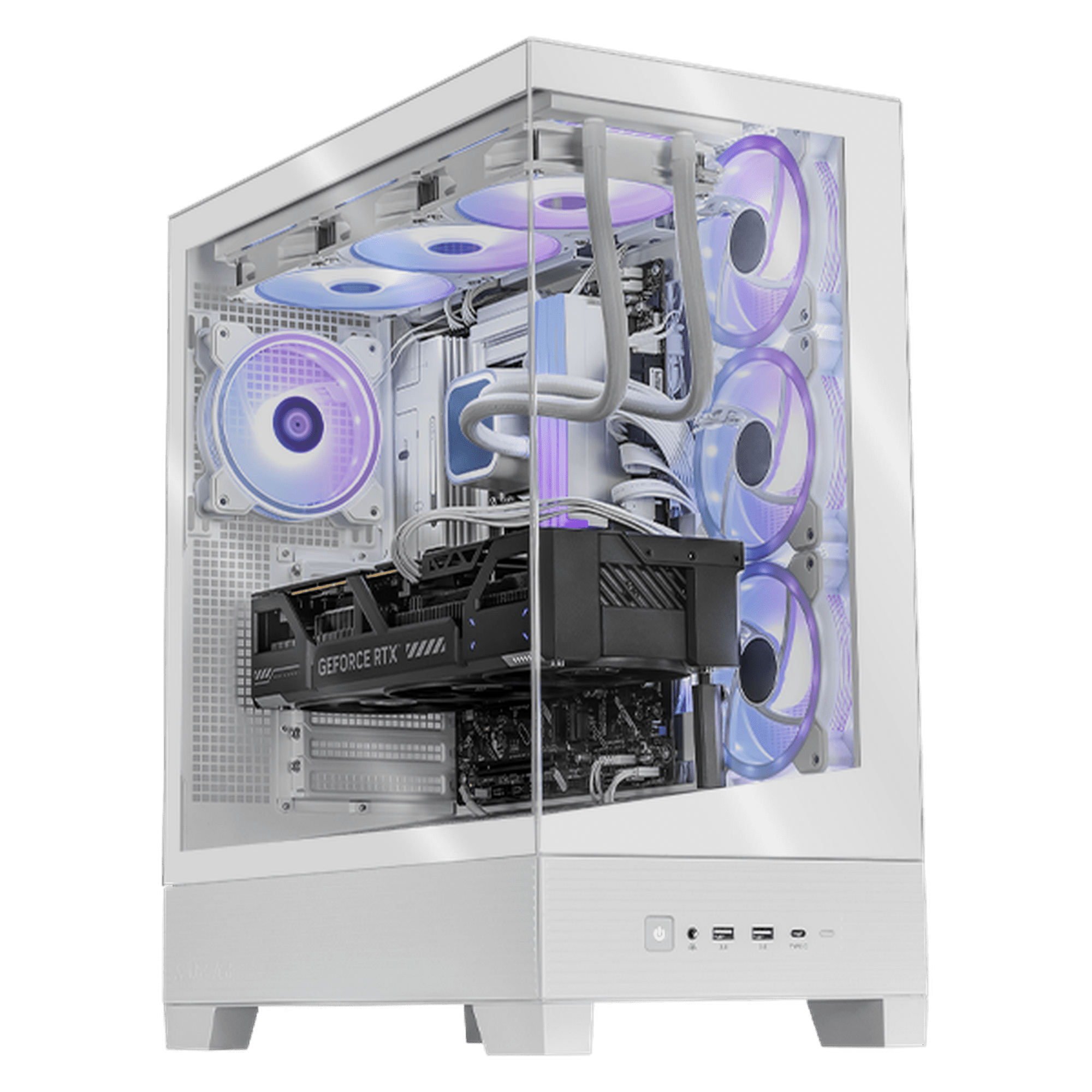 Pc gamer xtreme pc gaming asus nvidia geforce rtx 5090 intel core ultra 9 285k 64gb ddr5 ssd 4tb sistema liquido wifi white gaming 4k, streaming y edición profesional