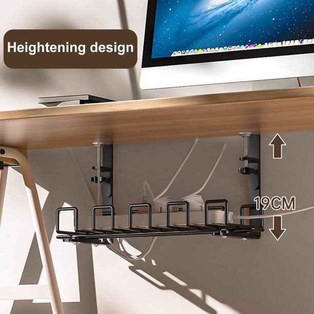 Wdftyju Bandeja para cables debajo del escritorio - Gestión de cables para  la oficina y el hogar Incluye 5 bridas Wdftyju 6ds9qx9zw9kh1nz3D03