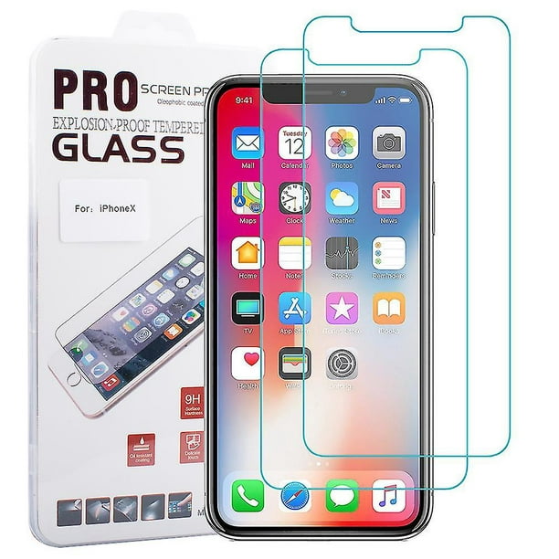 Protector de pantalla para iPhone X de 2 piezas, protectores de pantalla de  vidrio templado para iPhone X YONGSHENG 9024715937421
