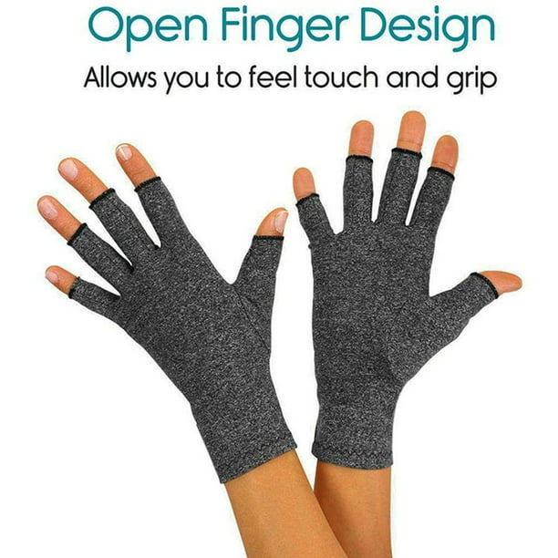 Guantes de compresión para artritis, guantes sin dedos para