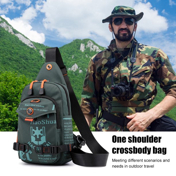 Mochila bandolera para hombre, mochila multifunción, multibolsillos para  actividades al aire libre Hugtrwg Para estrenar