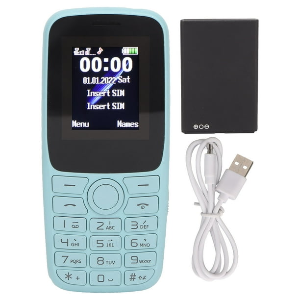 Teléfono celular para personas mayores de 2.6 pulgadas, teléfono abatible  con pantalla doble, botones y dígitos grandes, marcación rápida con una