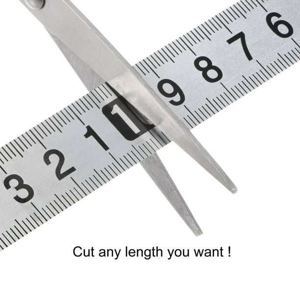 Cinta métrica adhesiva de 300 cm, de izquierda a derecha, con regla adhesiva  de acero, blanca Unique Bargains cintas métricas