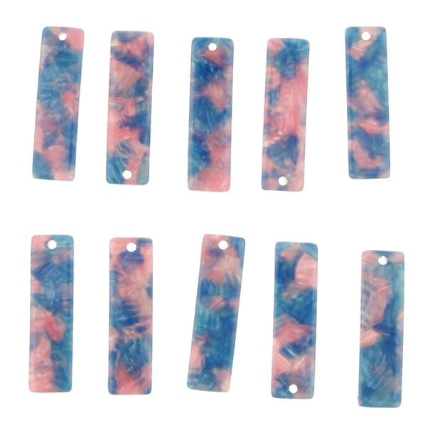 10Pcs 35x10mm Hoja de acetato Rectángulo Charm Pendiente para manualidades  DIY Azul Sunnimix Joyería de bricolaje