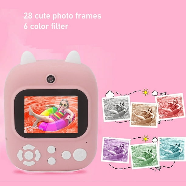  Dragon Touch Cámara de impresión instantánea para niños, cámara  digital para niños con papel de impresión, cámara para niños con pantalla a  color 1080P de 2 pulgadas, cámara de video selfie