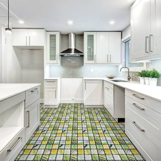 Azulejo de mosaico Azulejos despegables y pegados Azulejos de PVC para  salpicaduras de cocina y baño Azulejos despegables y pegados