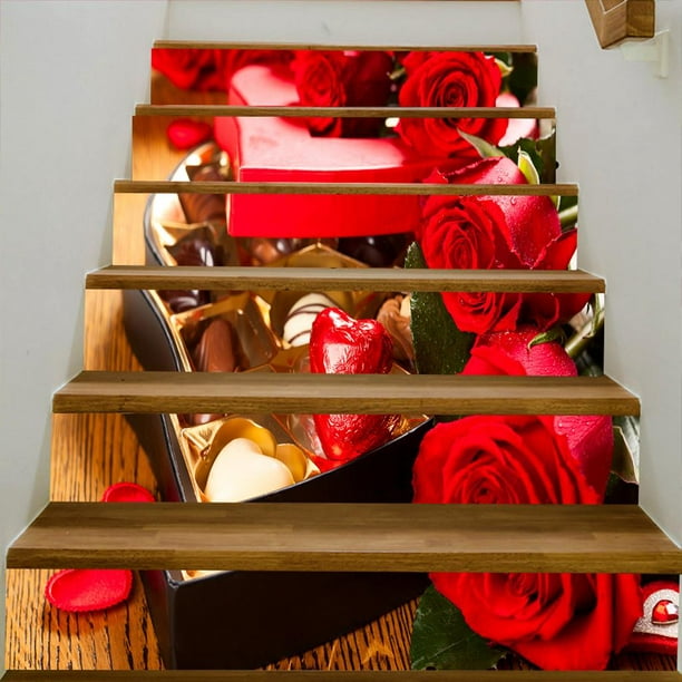 Calcomanías Para Escaleras Románticas Vinilos Decorativos Vinilos