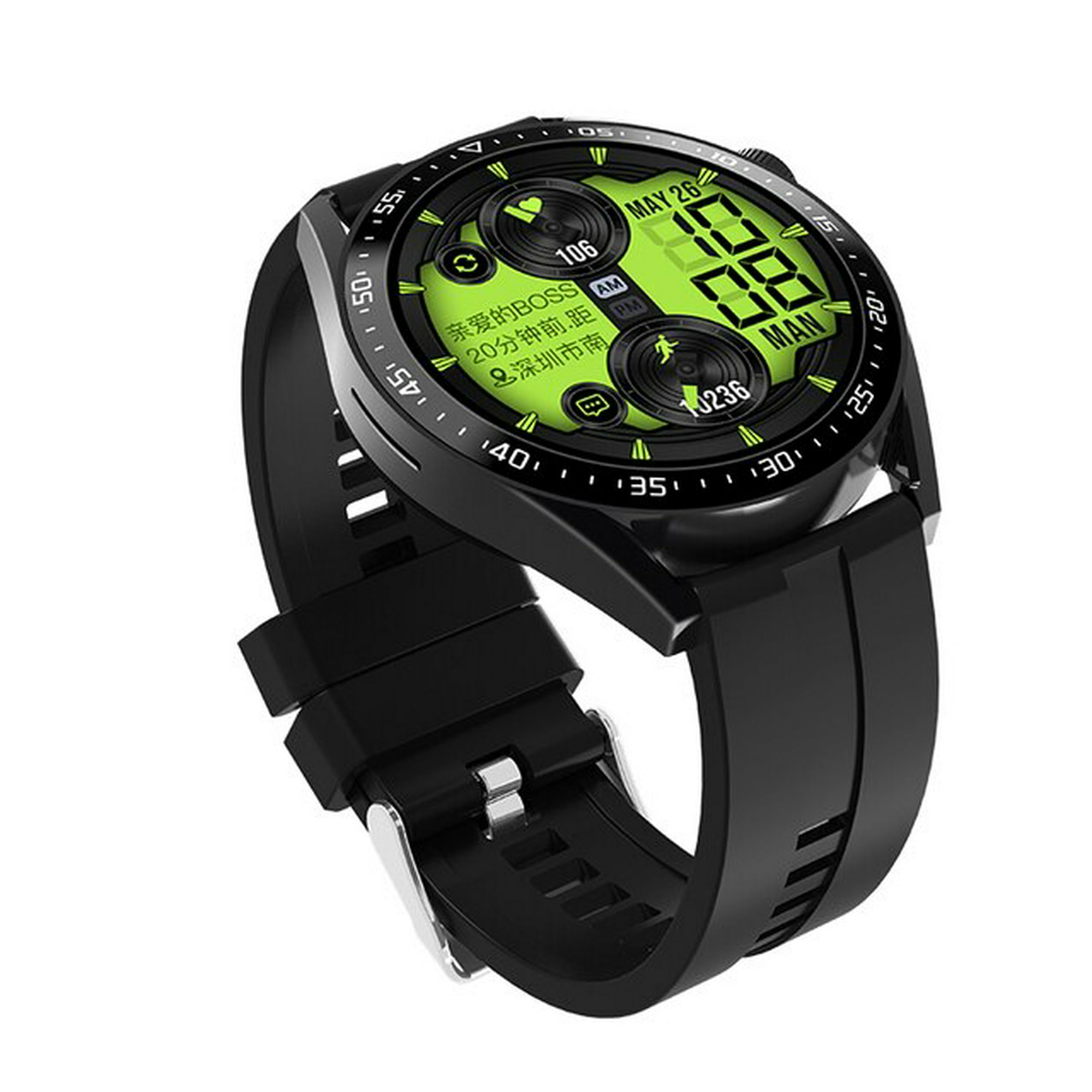 Smartwatch HW28 NFC Siri GPS Plomo