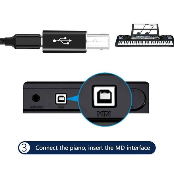  Cable de carga macho adaptador USB tipo-C a USB-A 2.0   Basics, 6 pies (1.8 metros), color negro. : Electrónica