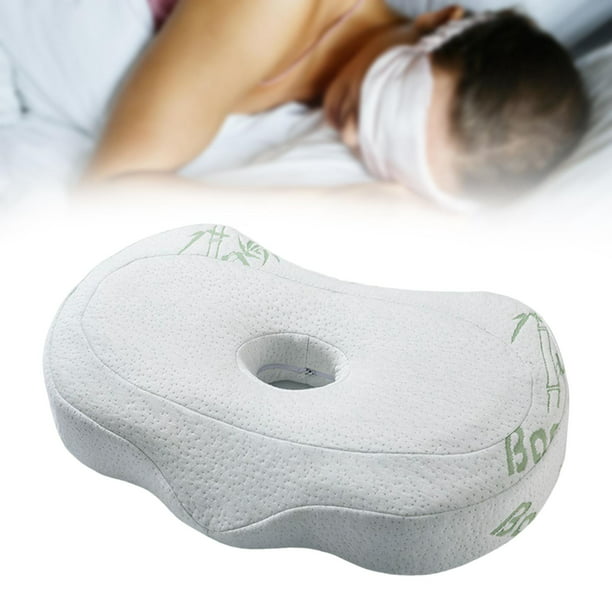 Almohada ajustable para la cabeza del bebé recién nacido, almohadas suaves  y transpirables para dormir, diseño ergonómico, lavable (3#blanco)