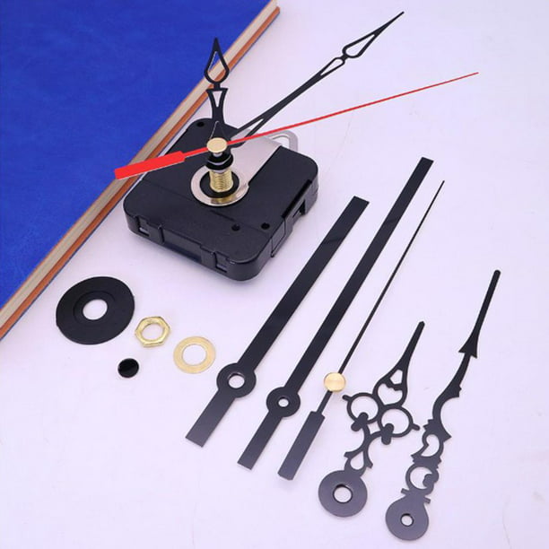 Mecanismo de movimiento de reloj de pared, mecanismo de movimiento de  bricolaje, piezas de reparación de repuesto con 3 pares diferentes de manos