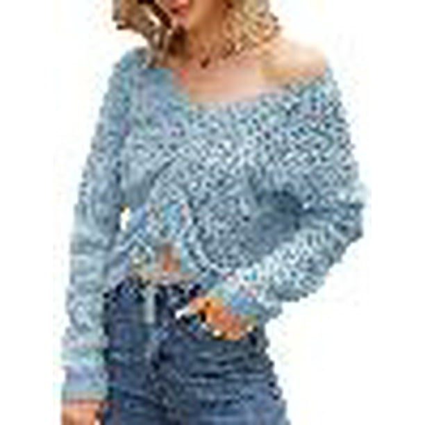 Jerséis punto para cuello en V, manga larga, suéteres cortos informales Romacci Camiseta de manga corta | Bodega Aurrera en línea