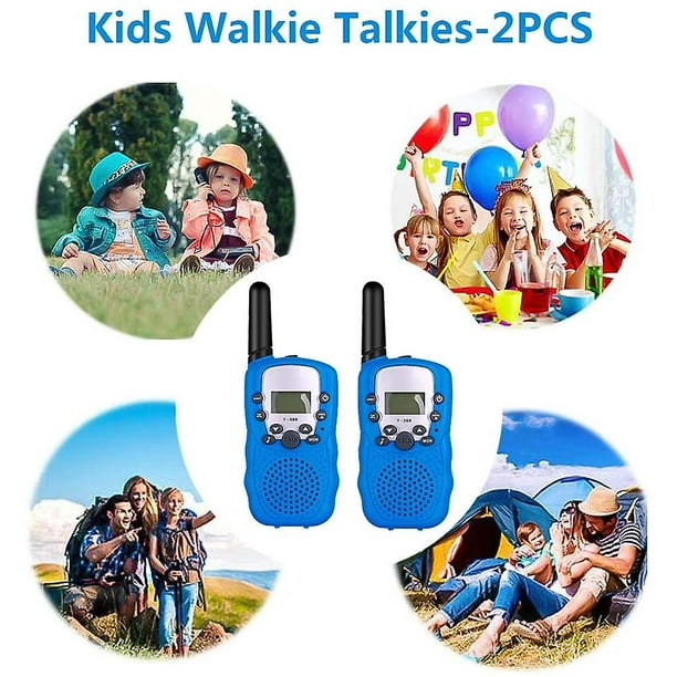 Walkie Talkie para niños, 8 canales, radio bidireccional, linterna para  niños, juego de Walkie Talkies, regalos para niños, juguetes para niñas y  niños (1 par, azul) Fason LN-1750
