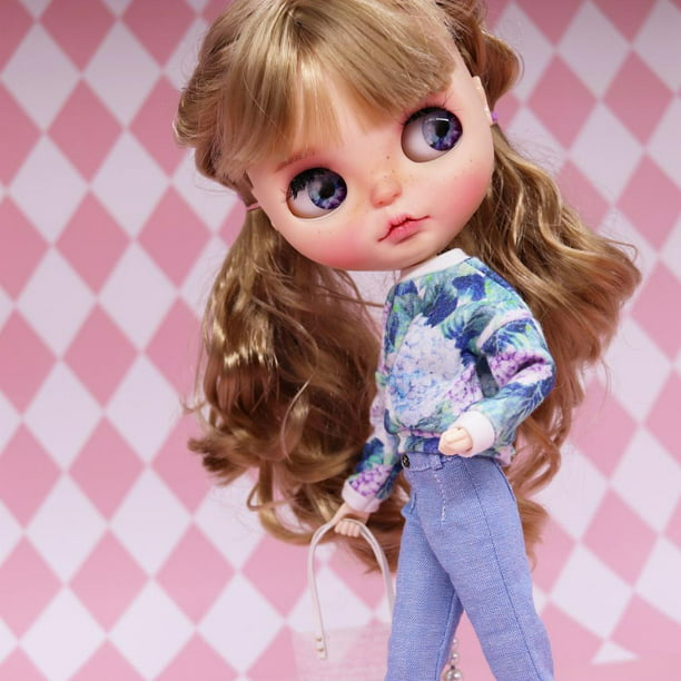 arrojar polvo en los ojos Ten cuidado débiles Para Blythe 1/6 Outfit ropa para muñecas sudadera azul suéter Zulema Traje  de ropa de muñeca | Walmart en línea