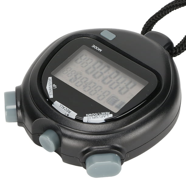Keenso Temporizadores de cronómetro, 2 cronómetros deportivos, cronómetro  digital multifuncional LCD de mano para carreras y correr