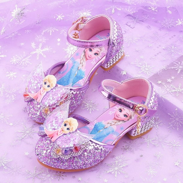 Sandalias de tacón alto para niñas de Disney, nuevos zapatos de