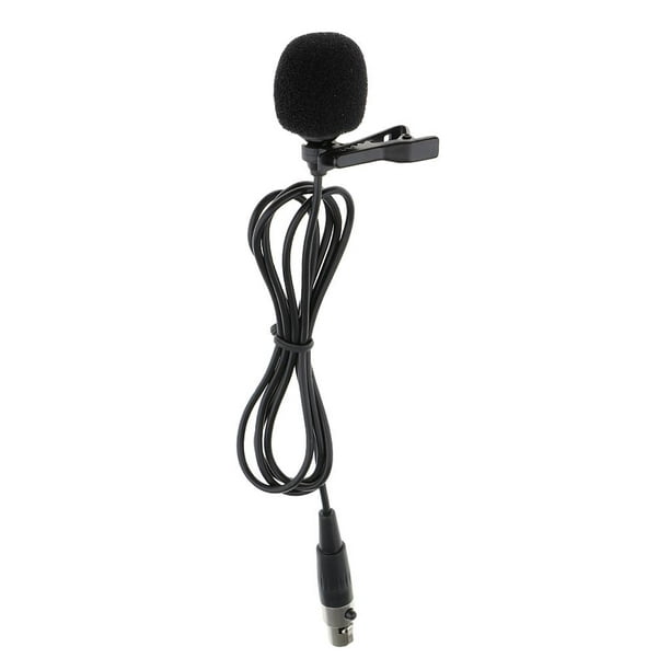 Lavalier Micrófono de solapa con mini conector XLR, micrófono de solapa con  clip manos libres compatible con sistema de micrófono inalámbrico UHF