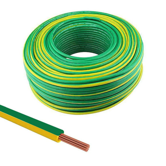 cable electrico thw calibre 10 alucobre rollo 100m antiflama verde keer 4079