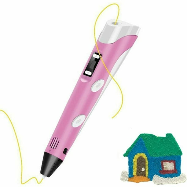 Bolígrafo 3D creativo para niños, pluma de dibujo DIY con pantalla LCD,  filamento PLA, juguetes seguros, regalo de Navidad y cumpleaños - AliExpress