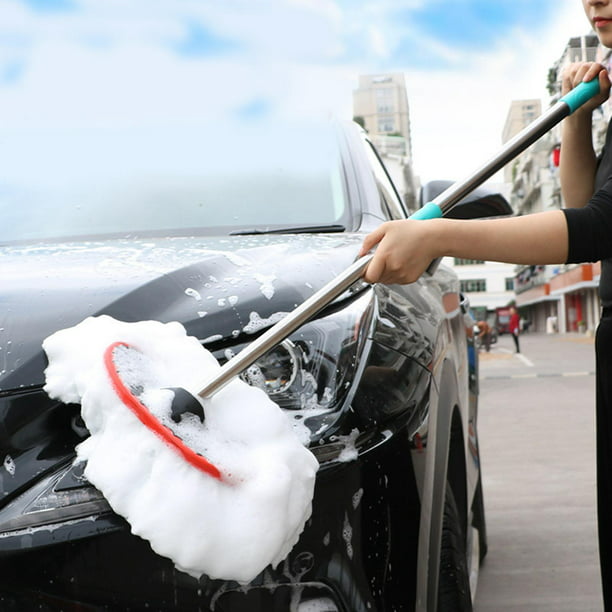 Cepillo de de autos con poste de extensión giratorio Cepillo sin rasguños  Trapeador ieza para limpieza para hogar SUV RV Barco Camión L Varilla