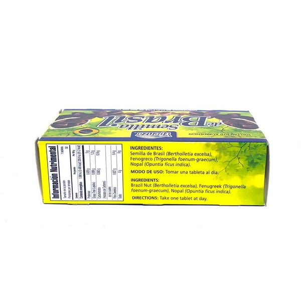 Semilla De Brasil Original Ypenza, 30 Tablets