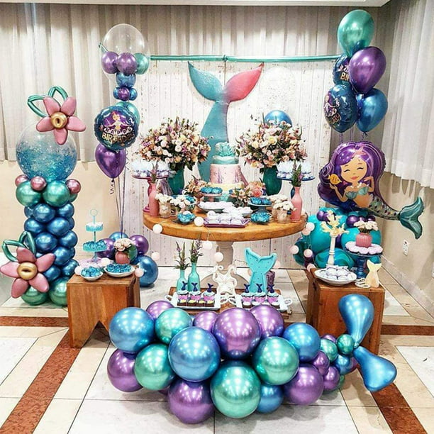 Globos metalizados Cumpleaños, 50 piezas Globos de helio brillantes, Globos  de látex Globos de fiest oso de fresa Electrónica