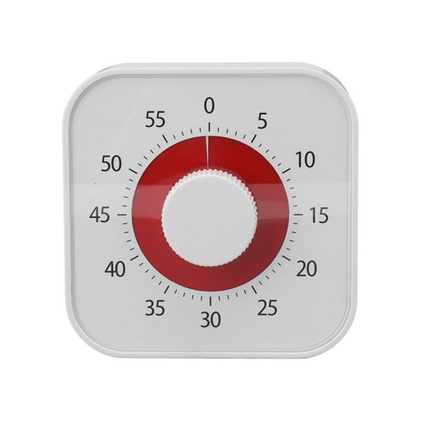 Temporizador visual silencioso mejora la gestión del tiempo Temporizador de  cuenta regresiva visual compacto y seguro en el sentido de las agujas del  reloj 60 minutos para ANGGREK Otros