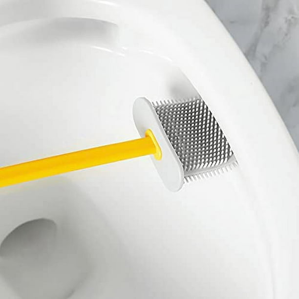 2x Silicona WC Cepillo para el inodoro con soporte de secado