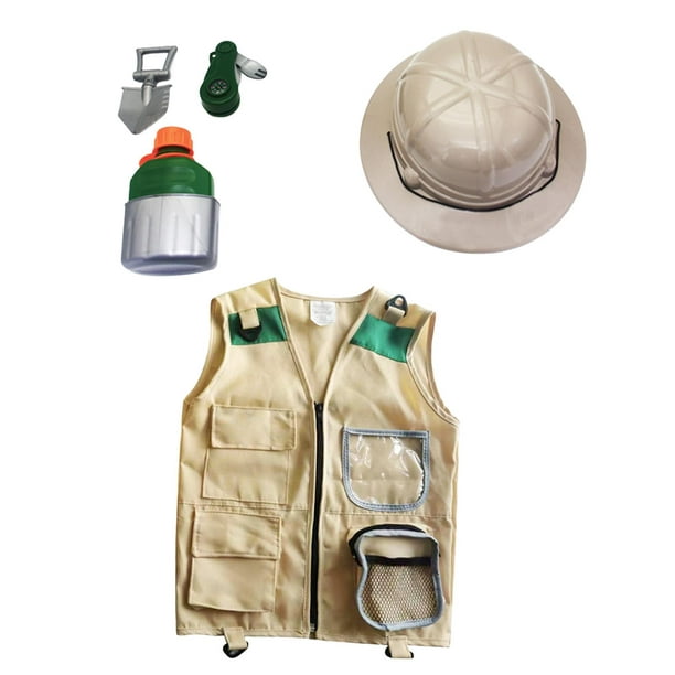 Conjunto de explorador al aire libre, chaleco de carga y sombrero