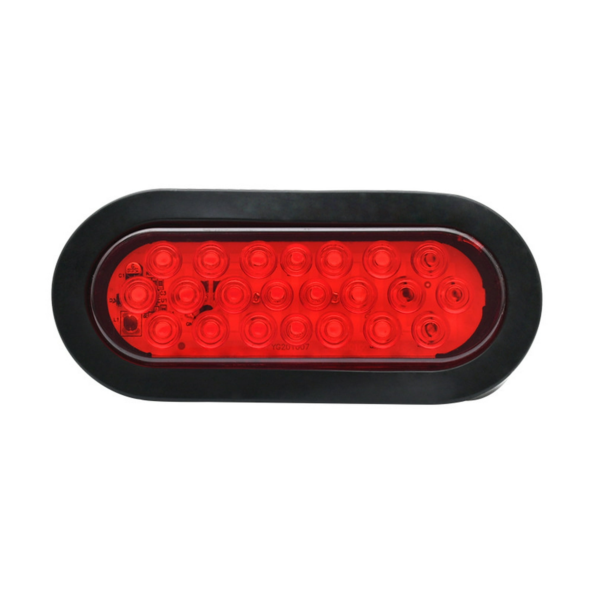 Juego de luces traseras LED ovaladas para remolque de 6.0 in, 2 color ámbar  y 2 color rojo
