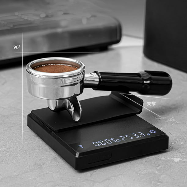 Báscula de café con temporizador, báscula de café inteligente precisión  2000G/0,1G Báscula de comida pequeña báscula de café por goteo para  accesorios Negro Soledad báscula de café