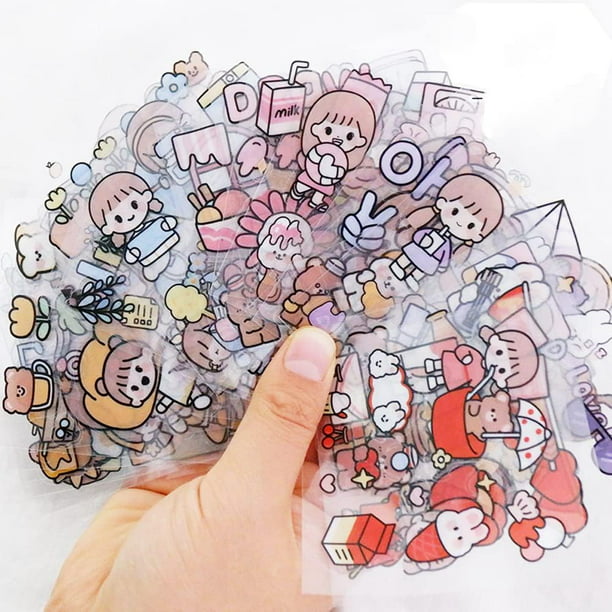 Comprar Lindos dibujos animados DIY pegatinas decorativas hechas a mano  diario etiqueta de recompensa papel útiles escolares para niños